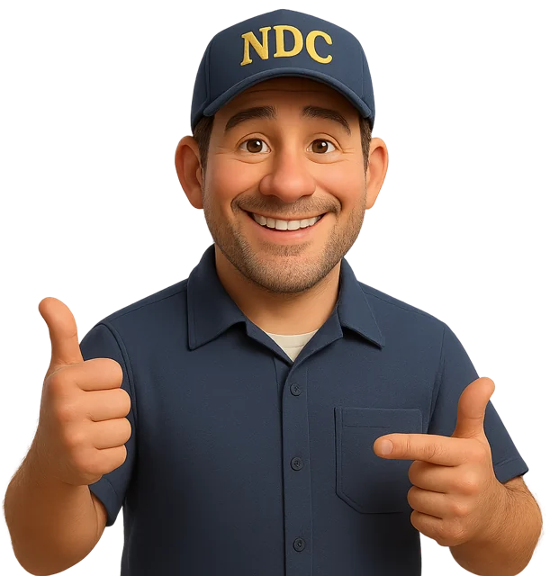 David pointing the way with a thumbs up